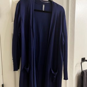 Plus navy cardigan sweater